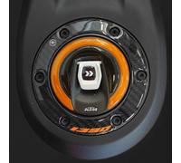labelbike - 3D Sticker Motorcycle Fuel Tank Cap Protection and Decoration in Resin compatible with KTM 1390 Super Duke R 2024 - Color Orange