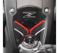 labelbike - 3D Sticker Motorcycle Ignition Key Zone Decoration and Protection in Resin Compatible with Kawasaki Z900 2018-2024 - Color Carbon Gray Red