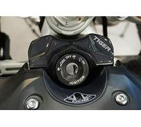 labelbike - 3D Sticker Motorcycle Ignition Key Zone Protection and Decoration in Resin compatible with Triumph Tiger 900 GT and Rally - Color Carbon Black Grey
