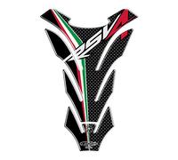 labelbike - 3D Sticker Motorcycle Tank Pad Protection and Decoration in Resin Compatible with Aprilia RSV4 - Color Carbon Black Italian Flag