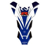 labelbike - 3D Sticker Motorcycle Tank Pad Protection and Decoration in Resin Compatible with Suzuki GSX-R - Color Blue Black White