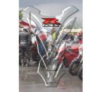 labelbike - 3D Sticker Motorcycle Tank Pad Protection and Decoration in Resin Compatible with Suzuki GSX-R Transparent Color