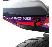 labelbike - 3D Stickers Motorcycle Passenger Handles Protection and Decoration in Resin compatible with APRILIA RS 457 2024 - Purple Color