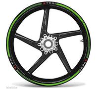 labelbike - Stickers Stripes Motorcycle Rims Wheels 17 Tuning Protection Kit compatible with Kawasaki Z750 - Green Color