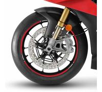 labelbike - Stickers Stripes Motorcycle Rims Wheels 17 Tuning Protection Kit with Official License compatible with Honda - Red Color