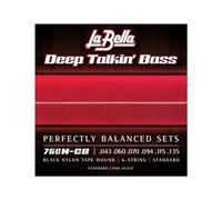 LaBella 678919 E-Bass Tape Wound strings Black Nylon 6-string Set