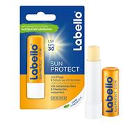 Labello Sun Protect im 4er Pack (4 x 4,8 g), wasserfester Lippenpflegestift mit Sonnenschutz (LSF 30), Lippenpflege ohne Mineralöle