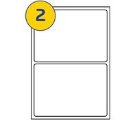 Labels 4U 50 Sheets A4, 2 Labels per Sheet, Size 199.6 x 143.5mm (100 Labels)