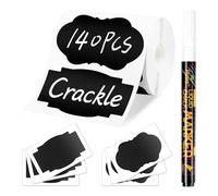 Labels for Jars, Joyoldelf 140Pcs Waterproof Reusable Chalk Labels Kit for Kitchen Organize with 1 White Chalk Pen, Chalkboard Labels Sticker to Decorate Your Pantry Storage Office