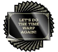Labels Let's Do The Time Warp Again! Magnetic Bumper Durable Vinyl/Little Man Cave Cool Aesthetic - Water Bottle Stickers for Teens(20X30CM-1Pcs)