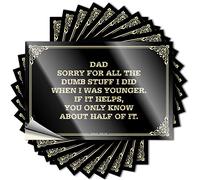 Labels Magnetic for Vehicle Cave Man Bar Dad,Sorry for All The Dumb Stuff I Did When I was Younger.if It Helps,You Only Long Lasting Door Decals Peel and Stick(20X30CM-1Pcs)