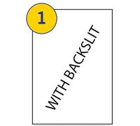 LABELS4U 20 Sheets A4, 1 Label per Sheet, Size 210 x 297mm, with Back-Slit for Easy Peeling (20 Labels)