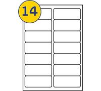 LABELS4U 50 Sheets A4, 14 Labels per Sheet, Size 99.1 x 38.1mm (700 Labels)