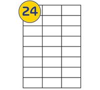 LABELS4U 50 Sheets A4, 24 Labels per Sheet, Size 70 x 37mm (1200 Labels)