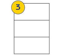 LABELS4U 50 Sheets A4, 3 Label per Sheet, Size 210 x 99mm (150 Labels)