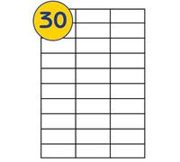 LABELS4U 50 Sheets A4, 30 Labels per Sheet, Size 70 x 29.6mm (1500 Labels)