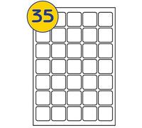 LABELS4U 50 Sheets A4, 35 Labels per Sheet, Size 37 x 37mm (1750 Labels)