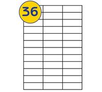 LABELS4U 50 Sheets A4, 36 Labels per Sheet, Size 70 x 24.75mm (1800 Labels)