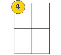 LABELS4U 50 Sheets A4, 4 Label per Sheet, Size 105 x 148mm (200 Labels)