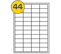 LABELS4U 50 Sheets A4, 44 Label per Sheet, Size 48.5 x 25.4mm (2200 Labels)