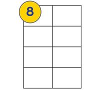 LABELS4U 50 Sheets A4, 8 Label per Sheet, Size 105 x 74mm (400 Labels)
