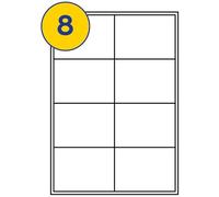 LABELS4U 50 Sheets A4, 8 Label per Sheet, Size 99 x 72mm (400 Labels)