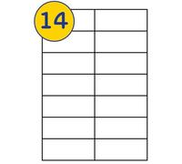 LABELS4U 500 Sheets A4, 14 Labels per Sheet, Size 105 x 42.3mm (7000 Labels)