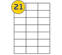LABELS4U 500 Sheets A4, 21 Labels per Sheet, Size 70 x 42.3mm (10500 Labels)