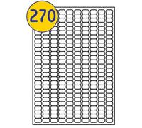 LABELS4U 500 Sheets A4, 270 Labels per Sheet, Size 17.8 x 10mm (135000 Labels)