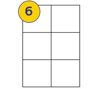 LABELS4U 500 Sheets A4, 6 Label per Sheet, Size 105 x 99mm (3000 Labels)