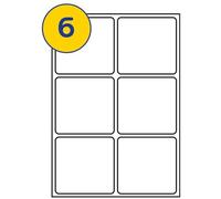 LABELS4U 500 Sheets A4, 6 Label per Sheet, Size 99.1 x 93.1mm (3000 Labels)