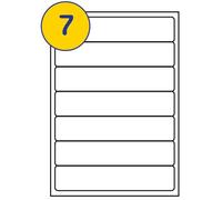 LABELS4U 500 Sheets A4, 7 Label per Sheet, Size 192 x 39mm (3500 Labels)