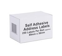 LABELS4U Stick with us... 4 X 250 Premium Quality Self Adhesive Address Labels On Roll 89mm x 36mm
