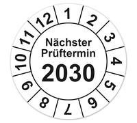 LabelTec Annual Test Badge 2026 Next Test Date Test Badge for Control Maintenance Inspection on Equipment Equipment Machines Test Labels Waterproof LTC009 (100, 2030, Diameter 30 mm)