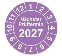 LabelTec Annual Test Badge 2026 Next Test Date Test Badge for Control Maintenance Inspection on Equipment Equipment Machines Test Labels Waterproof LTC009 (100, 2027, Diameter 30 mm)