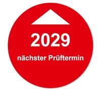 Labeltec Annual Test Badges 2026 Diameter 30 mm Test Sticker Next Test Date Self-Adhesive Vinyl Plaques for Maintenance Safety Test Inventory Machine Control LTC014 (10, 2029)