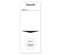 LabelTec Basic badge tested by 40 x 100 m to fill in yourself - self-adhesive with placeholder for test badge - waterproof sticker fillable for test documentation LTH003 (50, for diameter 20 mm)