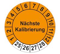 LabelTec Calibration Badges Next Calibration Test Badges 2025-2028 Test Sticker Vinyl Sticker Calibration Labels Badges Waterproof Film Self-Adhesive LTD024 (50, Diameter 20 mm)