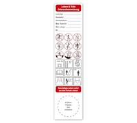 LabelTec Instruction Manual Sticker for Ladders and Steps 40 x 165 mm - Safety Sticker to Fill in - Self-Adhesive Sticker with Warning Notes Waterproof for Operations and Maintenance LTF012 (1)