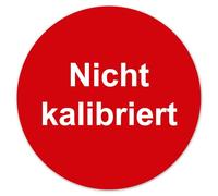 LabelTec Uncalibrated Test Badges Sticker Calibration Warning Self-Adhesive Vinyl Test Labels Waterproof for Measuring Instruments Workshop Laboratory Quality Assurance LTD025 (50, Diameter 30 mm)