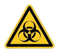 LabelTec Warning Sign Biohazard Sticker According to DIN EN ISO 7010 ASR A1.3 W009 - Biohazard Warning Symbol Safety Sign Self-Adhesive for Laboratory Hospital Doctor's Practice LTI037 (100, 25 mm)