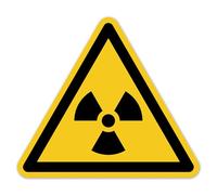 LabelTec Warning Sign Radioactive Substances or Ionising Radiation Sticker According to DIN EN ISO 7010 ASR A1.3 W003 - Radioactivity Warning Sign Radiation Warning Sticker LTI034 (50, 50 mm)