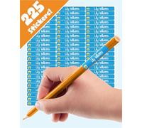 LabelTiger® Personalised Small Name Labels for School Supplies - (225 Pieces) - Self-Adhesive, No-Iron, Waterproof Tags for All Ages - Ideal for Pens, Pencils, Markers & Stationery - Blue