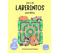 Laberintos para Niños de 8 Años: 100 Desafíos Divertidos para Resolver y Colorear: Libro de Juegos de Lógica y Motricidad Fina con Personajes para ... de Concentración y Memoria para Niños y Niñas
