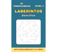 Laberintos Simples Nivel 3 para Niños 3-6 Años: 50 Laberintos Hexagonales + 50 Soluciones | Libro 6×9 Pulgadas | Perfecto para Regalo en Vacaciones, ... Laberintos Simples para niños de 3 a 6 años)