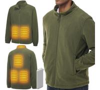 LABEWVI Heated Vest, Gilet for Men Women with 10000mAh Power Pack Included, Polar Fleece Body Warmer C1, USB Electric Jacket Winter Clothing (UK, Alpha, 3XL, Regular, Regular, Green)