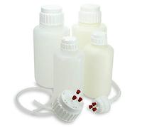 labForce 1139Z08PK, PP Heavy Duty Vacuum Bottle with 53mm White PP Screw Cap, Narrow Mouth, 2 Liter Capacity, Pack of 2