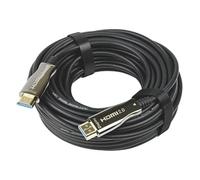 Labgear 15m Fibre Optic HDMI Cable, Active Optical 4K HDMI 2.0 Lead with Ethernet, High Speed 18Gbps, HDR, ARC, CEC Support, Lightweight Slim HDMI Cable for Long Distance Installations