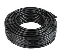 Labgear 25m Coaxial Satellite Cable RG6 Black Digital Aerial TV Cable Double Screened Gas Injected Foam CE and CPR Certified Black