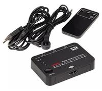 LABGEAR 3-Port 4K HDMI Switch with IR Remote Control - HDR, DTS-HD, LPCM 7.1CH, HDMI 2.0 & HDCP 2.2, 3x HDMI Inputs to 1x HDMI Output, USB Powered, Includes IR Lead & Remote for TV, Projector, Monitor